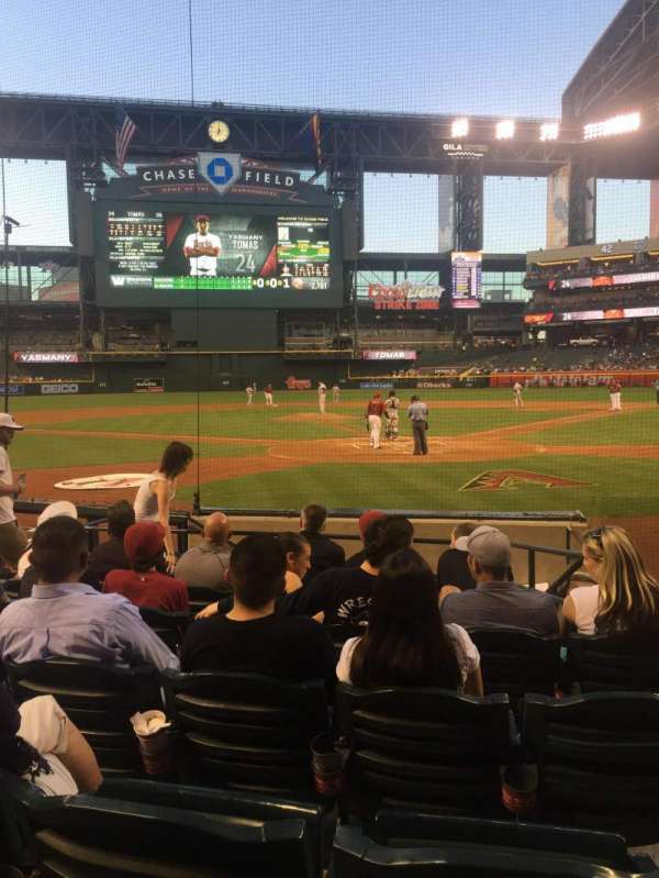 Chase Field, section: K, row: G, seat: 7