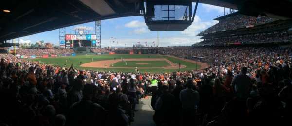 Oracle Park, section: 121, row: 35, seat: 1