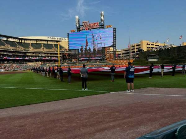 Comerica Park, section: 114, row: 2, seat: 1