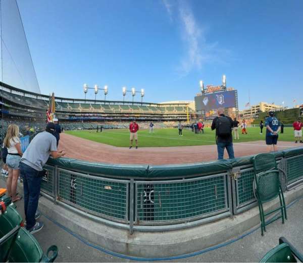 Comerica Park, section: 114, row: 2, seat: 1