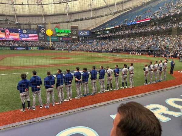 Tropicana Field, section: 115, row: L, seat: 8