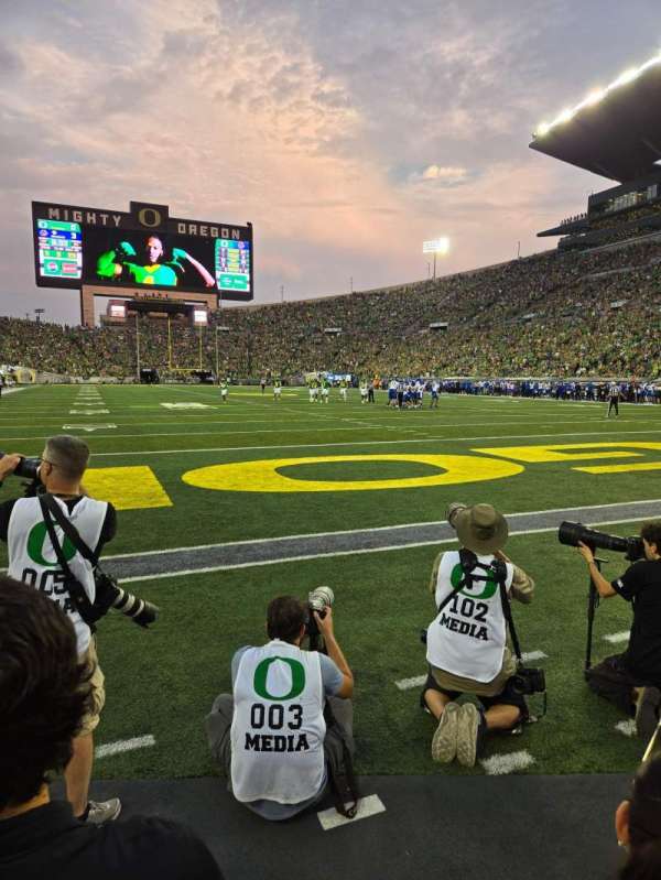 Autzen Stadium, section: 3, row: 1, seat: 6