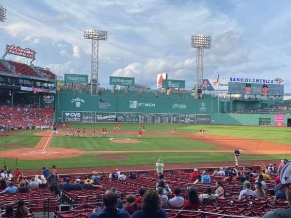 Fenway Park, section: Loge Box 123, row: NN, seat: 1