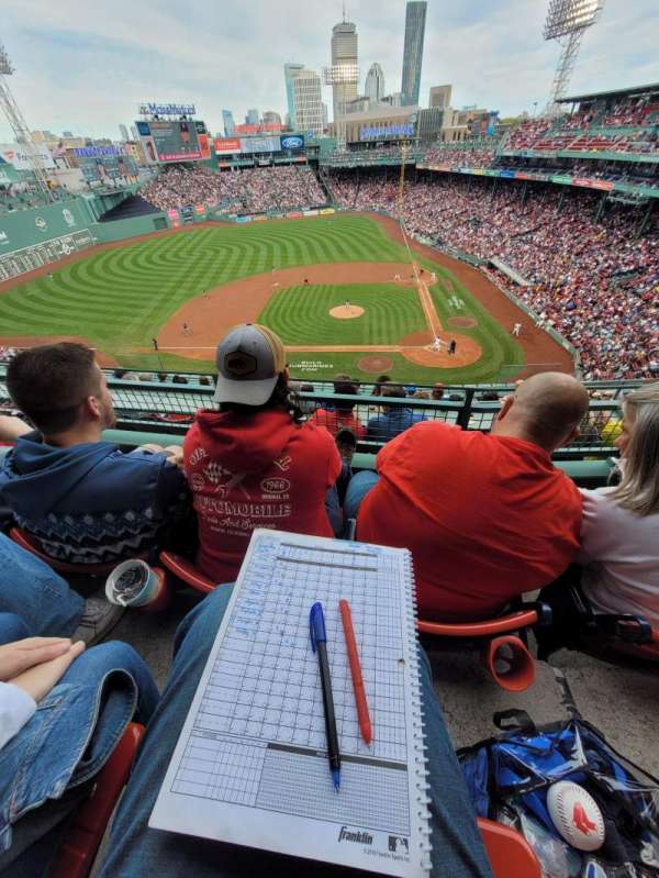Fenway Park, section: Pavilion Box 4, row: B, seat: 5