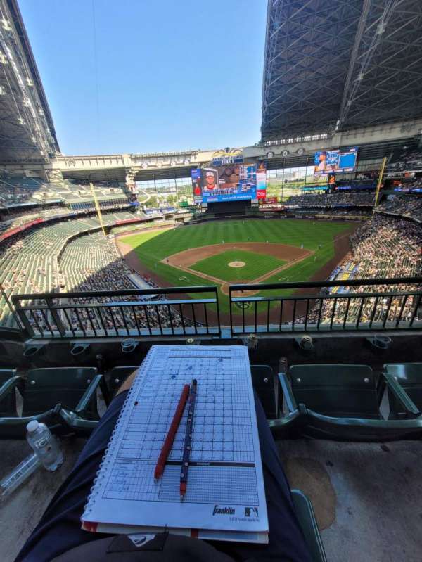 American Family Field, section: 422, row: 2, seat: 5
