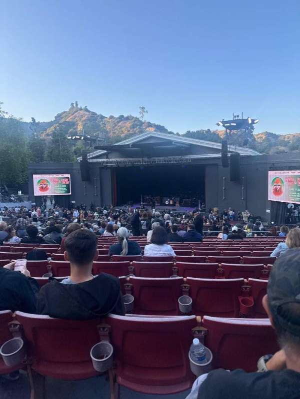 The Greek Theatre, section: B Right, row: P, seat: 28
