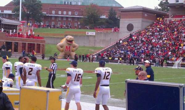 SECU Stadium, section: 6, row: A, seat: 1