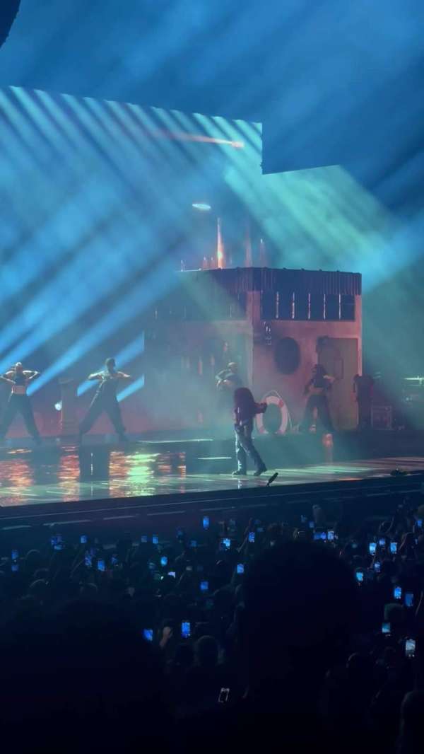 The O2, London, section: 102, row: H, seat: 55