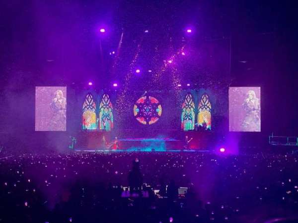 The O2, London, section: 107, row: M, seat: 206