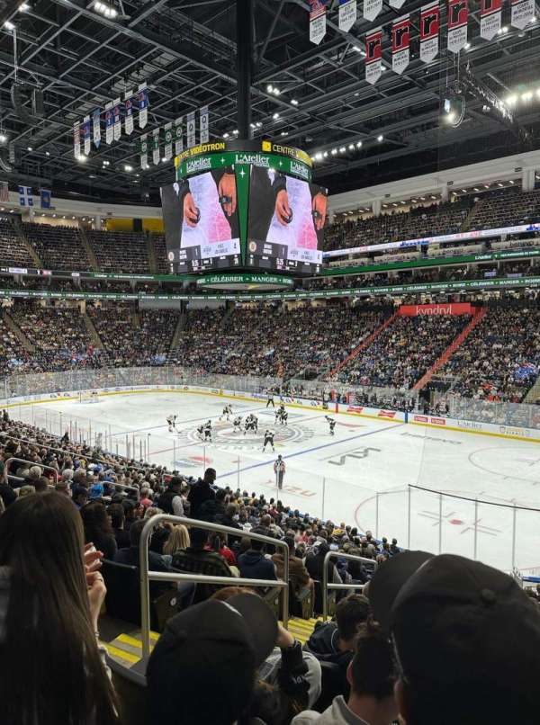 Centre Vidéotron, section: 109, row: NN, seat: 22
