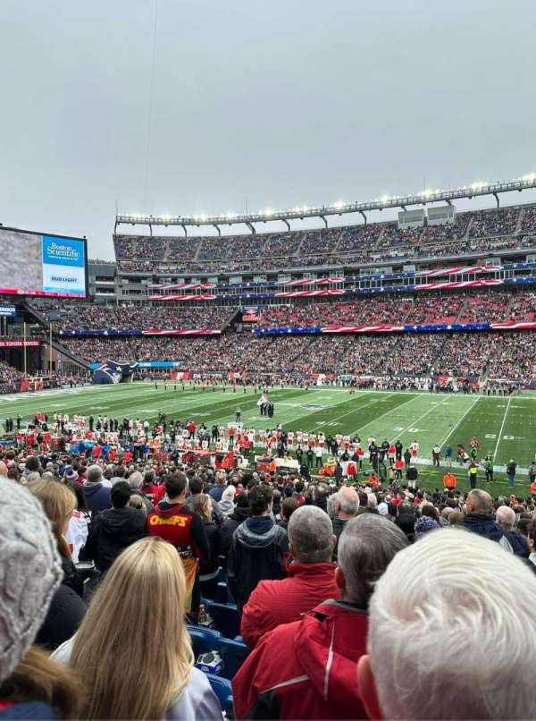 Gillette Stadium, section: 129, row: 23, seat: 11