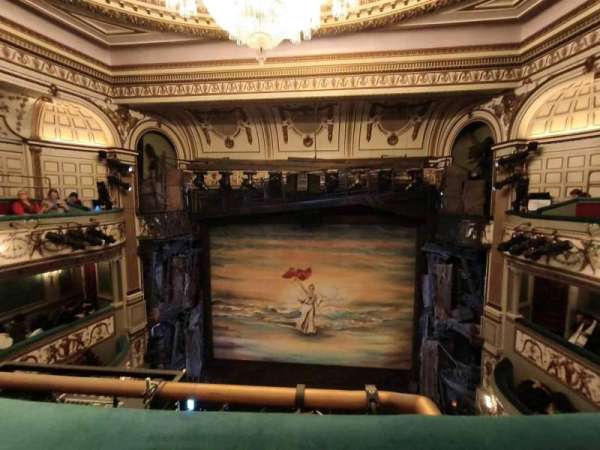 Sondheim Theatre, West End, section: Grand Circle, row: A, seat: 13