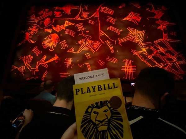Minskoff Theatre, section: Orchestra C, row: C, seat: 109