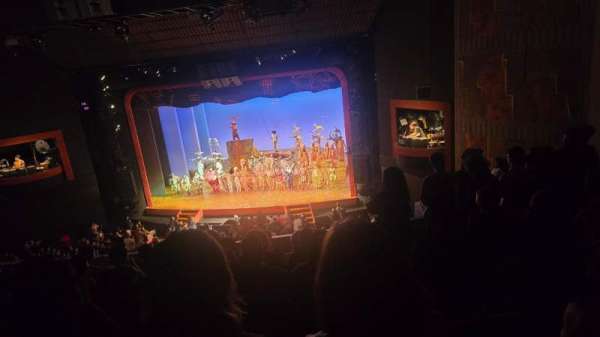 Minskoff Theatre, section: Mezzanine, row: F, seat: 142