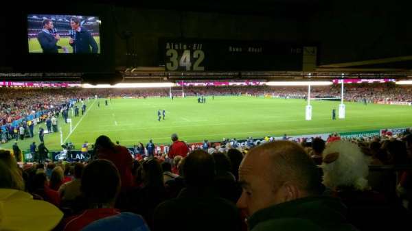 Principality Stadium, section: L1, row: 27, seat: 17