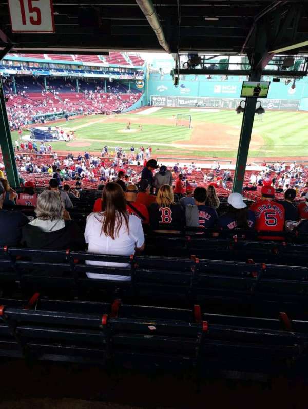 Fenway Park, section: Grandstand 15, row: 19, seat: 6