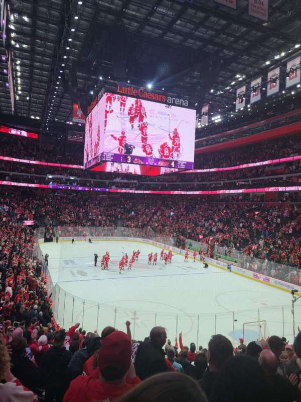 Little Caesars Arena, section: 104, row: 19, seat: 6