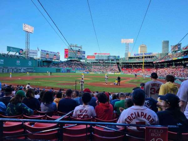 Fenway Park, section: Loge Box 135, row: AA, seat: 1