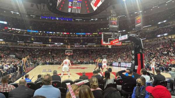United Center, section: 107, row: E, seat: 3