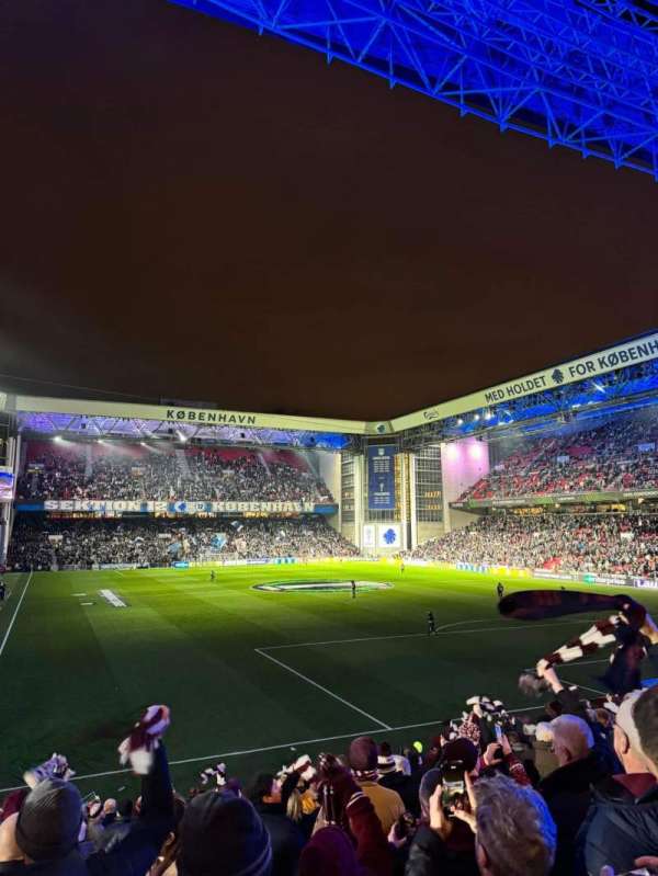 Parken Stadium, section: D1, row: 15