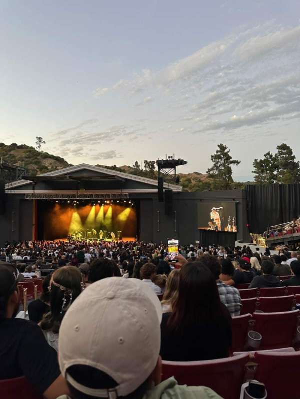The Greek Theatre, section: B Right, row: P, seat: 4