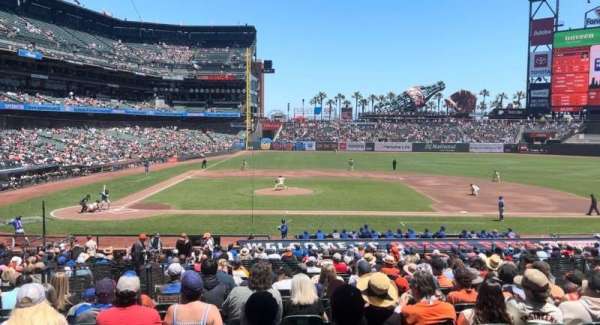 Oracle Park, section: 109, row: 32, seat: 7 & 8