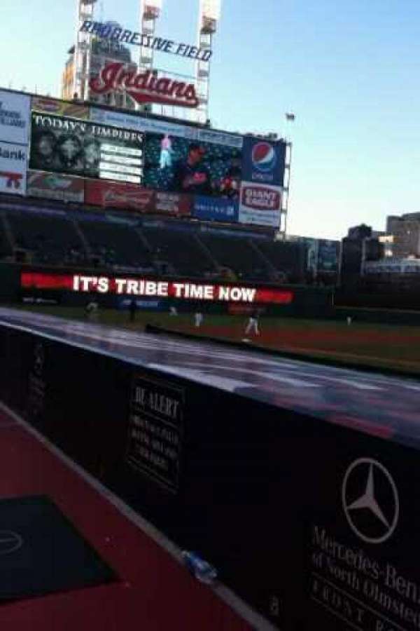 Progressive Field, section: 158, row: F, seat: 2