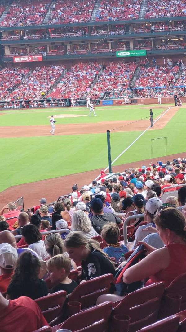 Busch Stadium, section: Left Field Landing, row: A, seat: 12