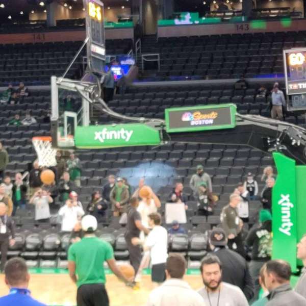 TD Garden, section: 20, row: 4, seat: 12