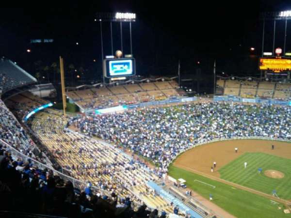 Dodger Stadium, section: Top Deck, row: P, seat: 21