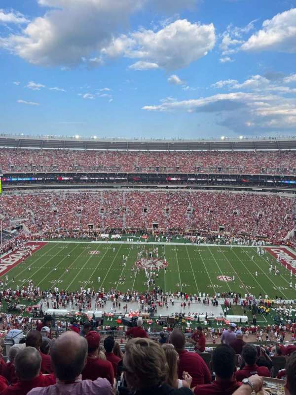 Bryant-Denny Stadium, section: U3-H, row: 15, seat: 19