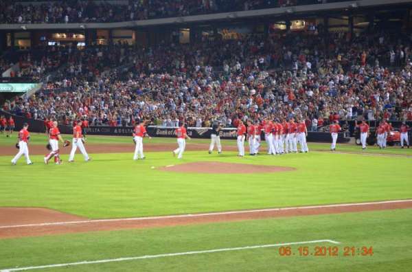 Turner Field, section: Dugout 116, row: 6 (actual 1s, seat: 5 and 6