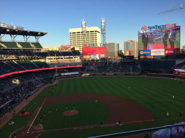 Truist Park, section: 322, row: 2, seat: 4