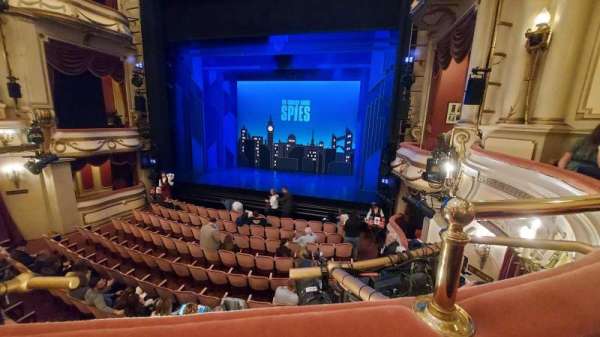 Noel Coward Theatre, section: Royal Circle, row: A, seat: 8