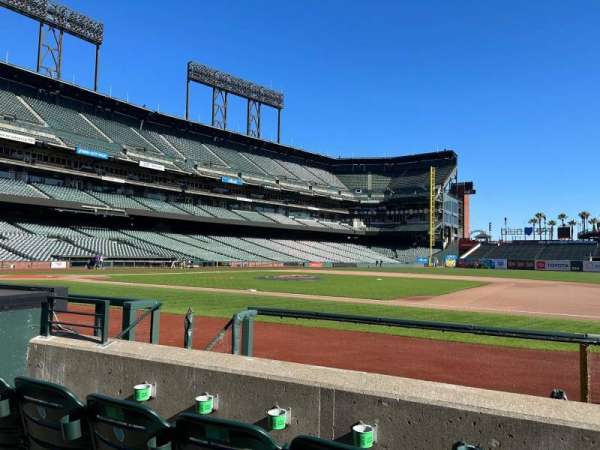 Oracle Park, section: 107, row: A, seat: 5