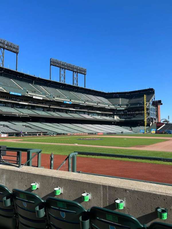 Oracle Park, section: 107, row: B, seat: 4