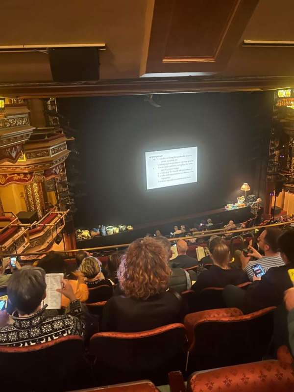 Belasco Theatre, section: Mezzanine L, row: G, seat: 13