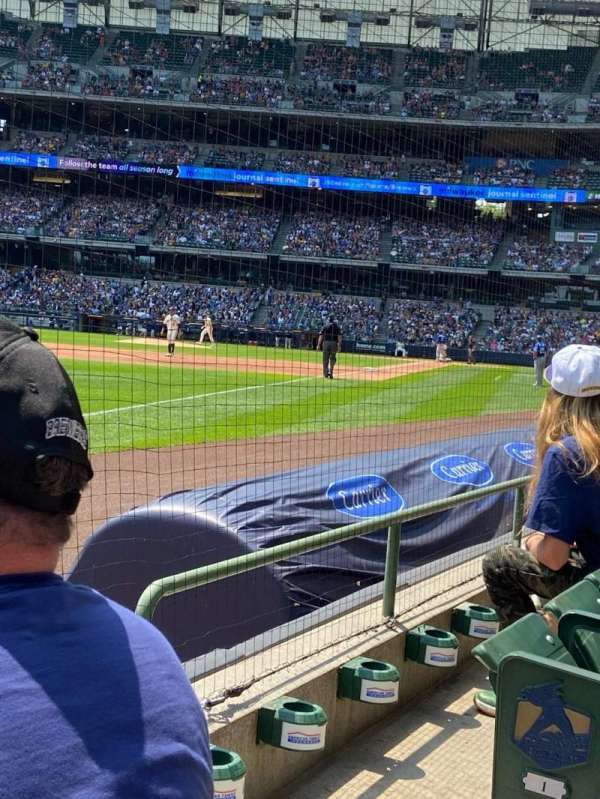 American Family Field, section: 128, row: 2, seat: 3