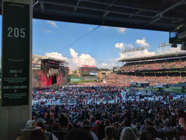 Wrigley Field, section: 205, row: 12, seat: 22