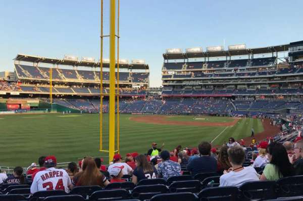 Nationals Park, section: 107, row: MM, seat: 16