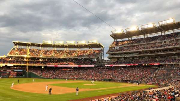 Nationals Park, section: 112, row: AA, seat: 1