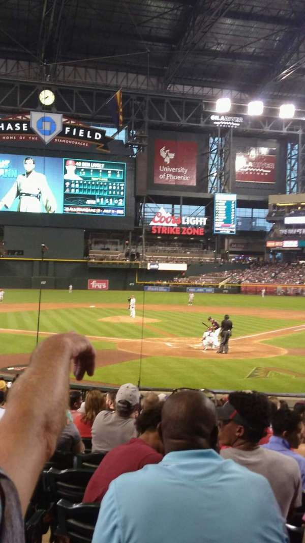 Chase Field, section: K, row: M, seat: 9
