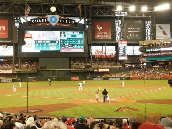 Chase Field, section: K, row: M, seat: 5