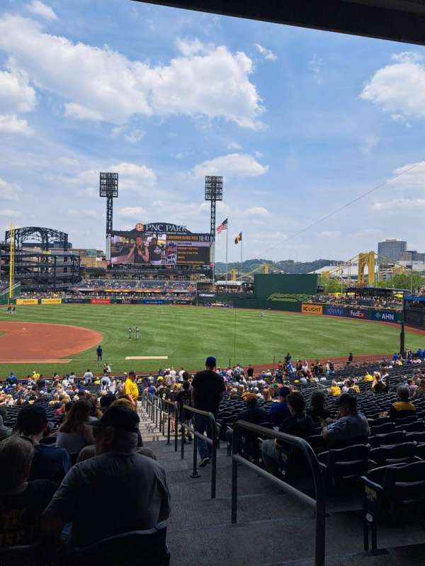 PNC Park, section: 108, row: CC, seat: 1