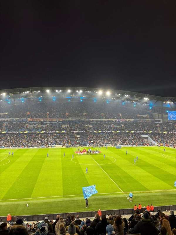 Etihad Stadium, Manchester, section: Joe's East, row: R, seat: 140