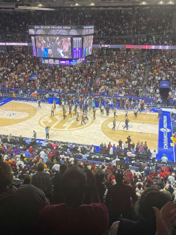Bon Secours Wellness Arena, section: 221, row: G, seat: 3
