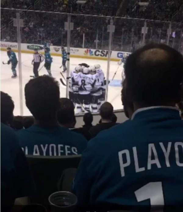 SAP Center, section: 127, row: 8, seat: 5