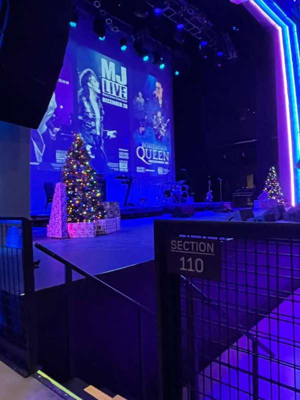 Sound Board Theater, section: 110, row: A, seat: 3