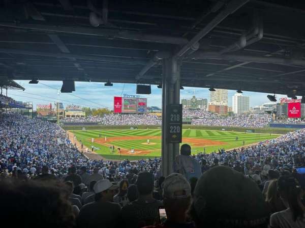Wrigley Field, section: 218, row: 15, seat: 21