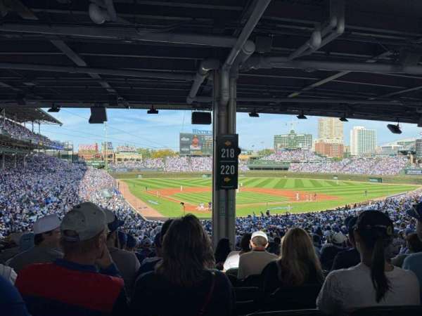 Wrigley Field, section: 218, row: 15, seat: 23
